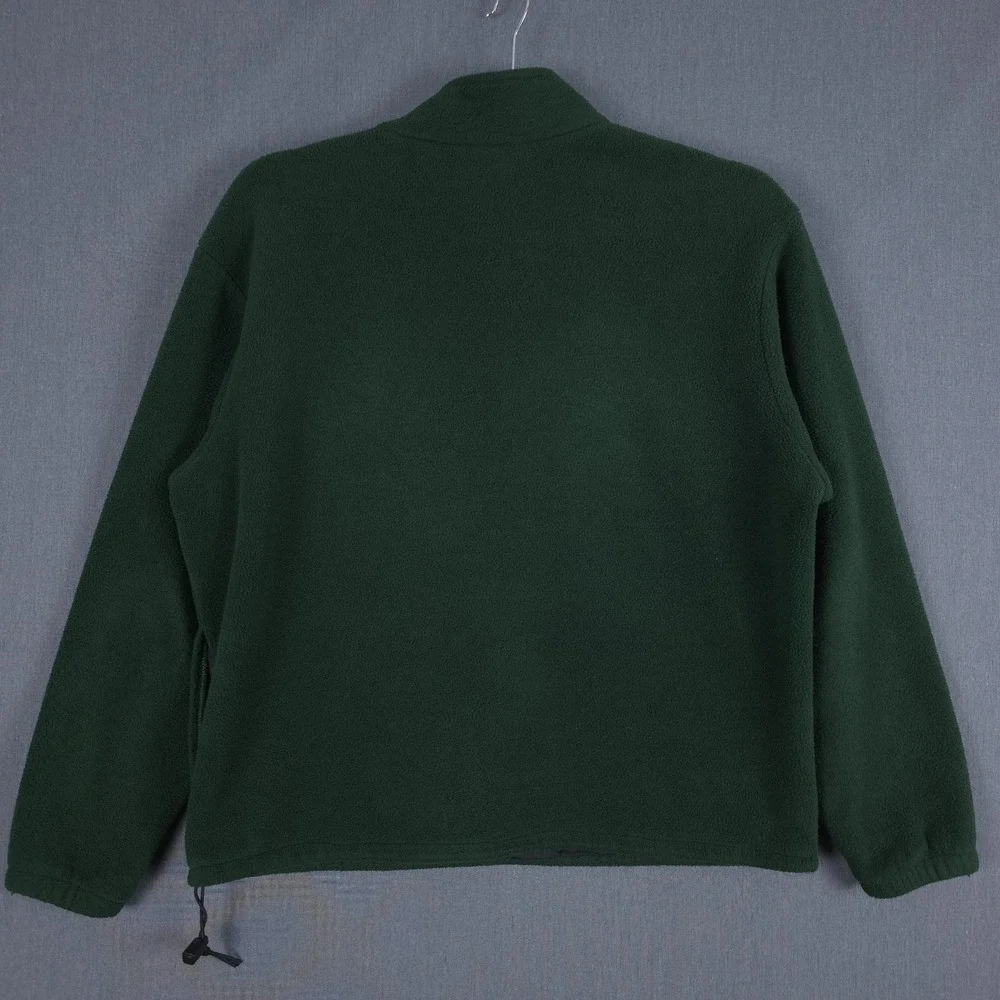Vintage J Crew Oarsman 1/4 Zip Pullover Mens Large Green‎ Fleece Pockets USA